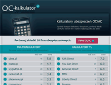Tablet Screenshot of oc-kalkulator.pl